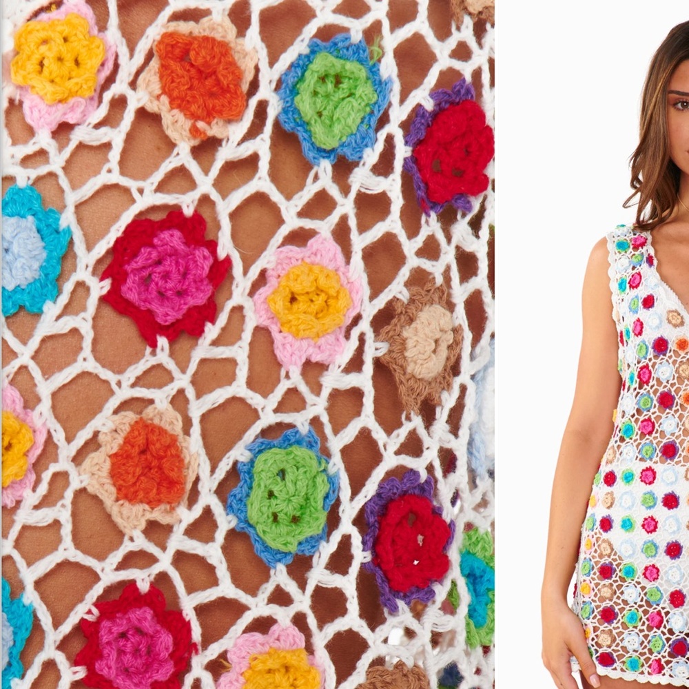 Show Me Your MuMu Colorful Crochet Swim Coverup - Picture 3 of 6